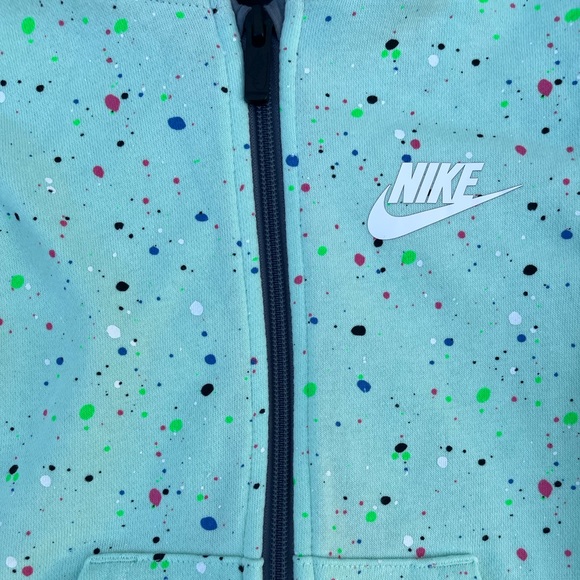 🎉NIKE🎉 Nike Confetti DNA Full Zip Hoodie Size 4 Mint Foam 86J286-E6D NWT - Picture 3 of 8